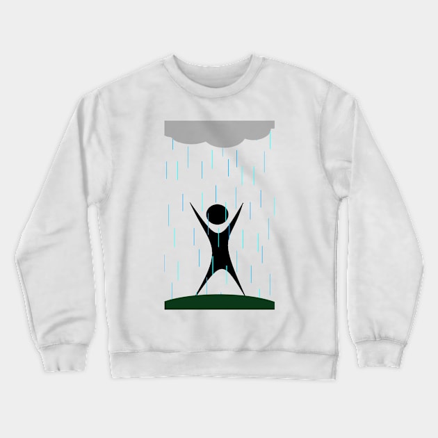 Dancing in the Rain Crewneck Sweatshirt by razorcitywriter